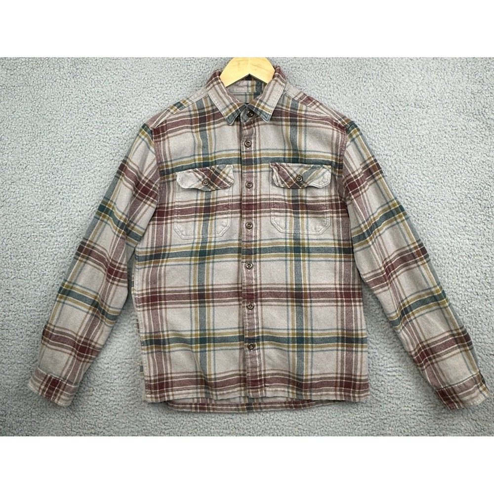 Patagonia Fjord Flannel Shirt Mens Small Multicolor Organic Cotton